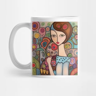 Woman with flowers Mug